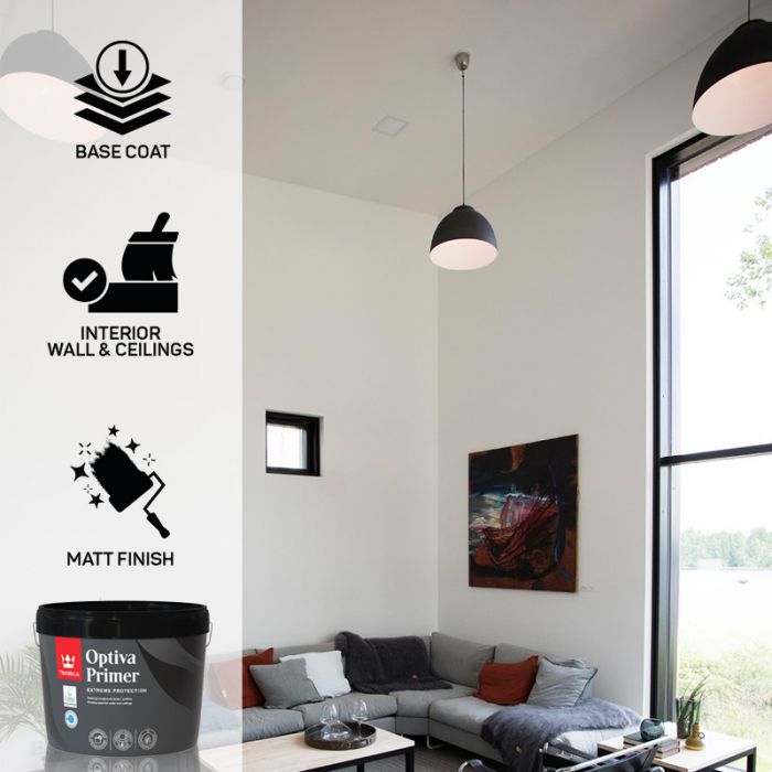 Tikkurila Optiva Water-Based Primer for Walls & Ceilings - Colour Match