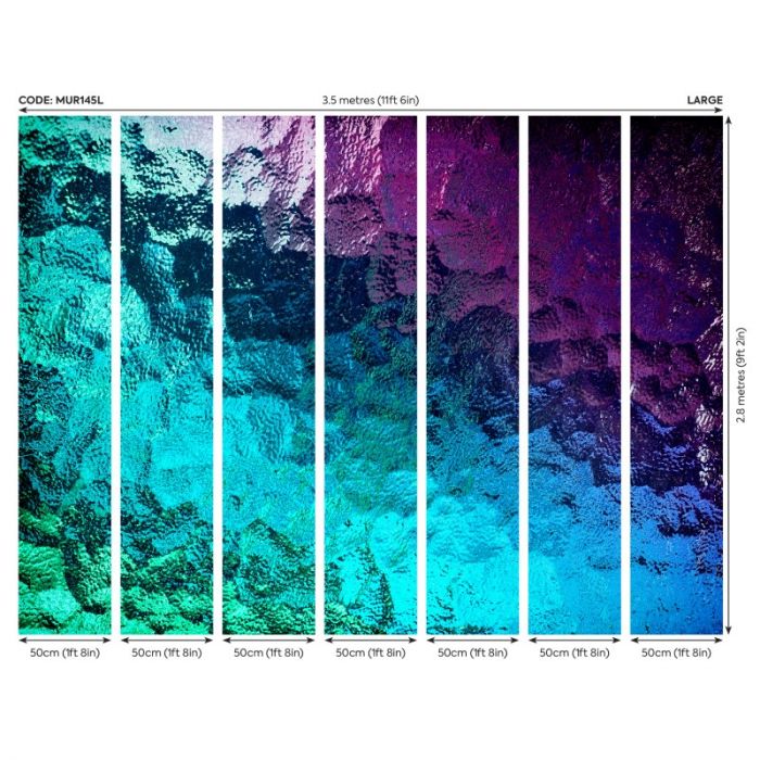 Origin Coloured Glass Wall Mural Lapis