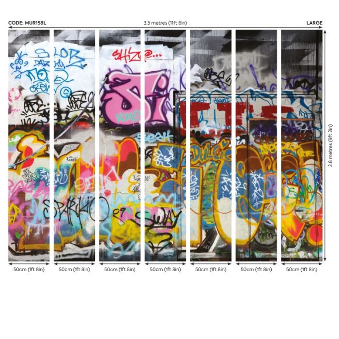 Origin Urban Graffiti Wall Mural Multi