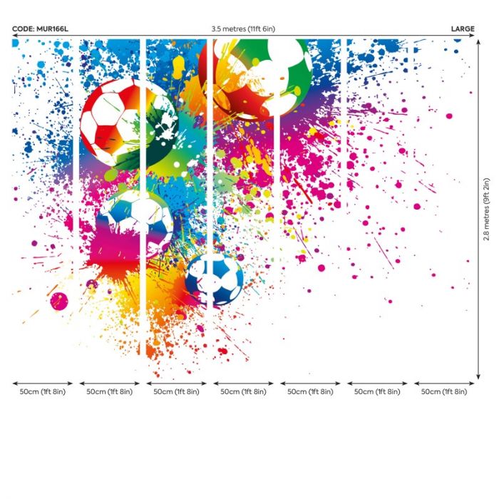 Origin Football Splash Wall Mural Multi
