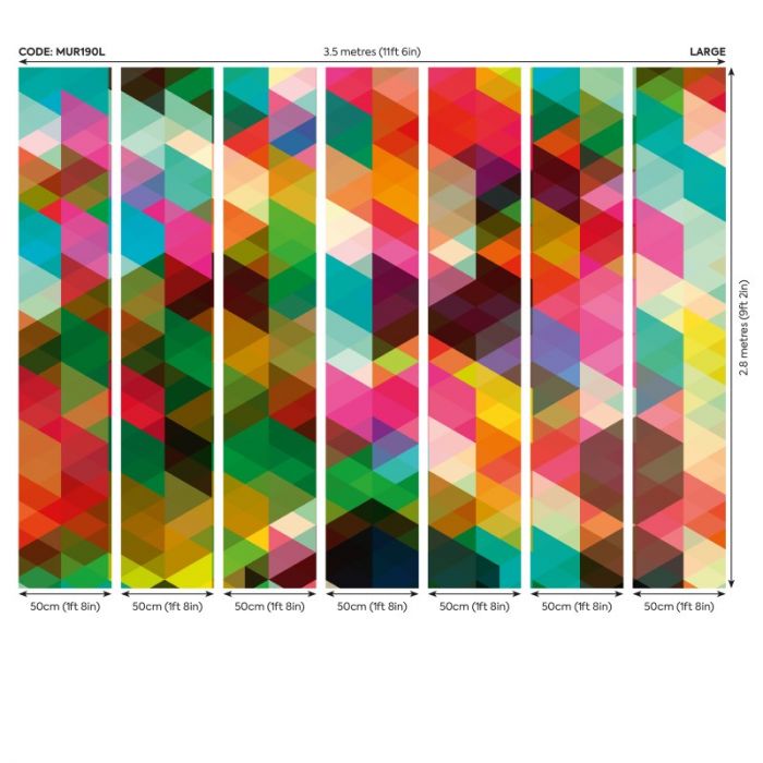 Origin Geometrix Wall Mural Multi