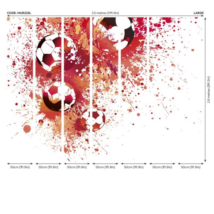 Origin Football Splash Wall Mural Red