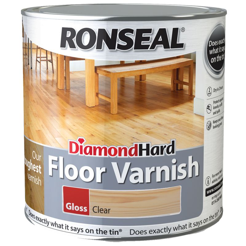 Ronseal Diamond Hard Floor Varnish - Clear