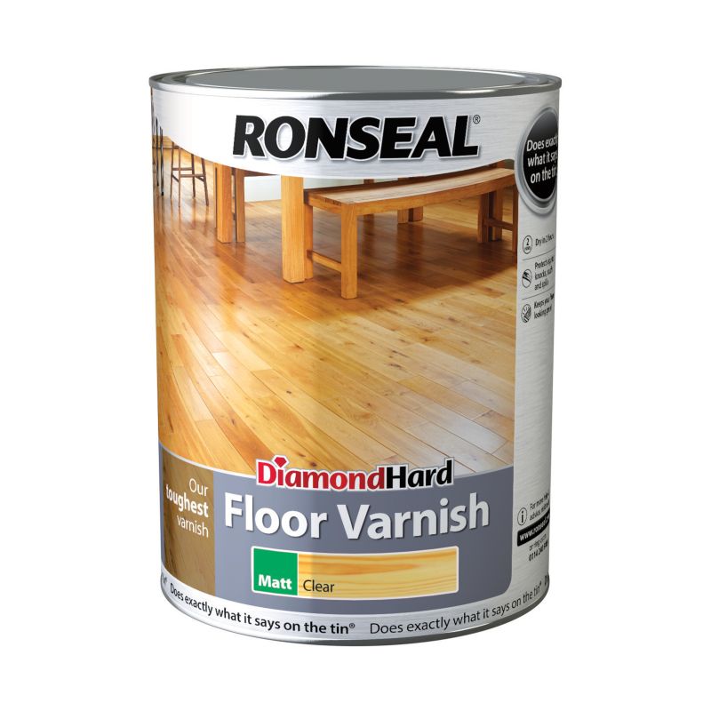 Ronseal Diamond Hard Floor Varnish - Clear