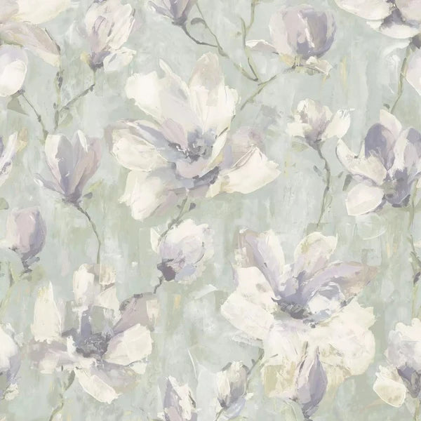 Camille Floral Wallpaper - Sage Sample