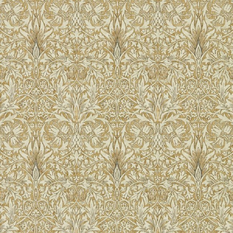 Morris & Co Snakeshead Wallpaper - Gold/Linen Sample