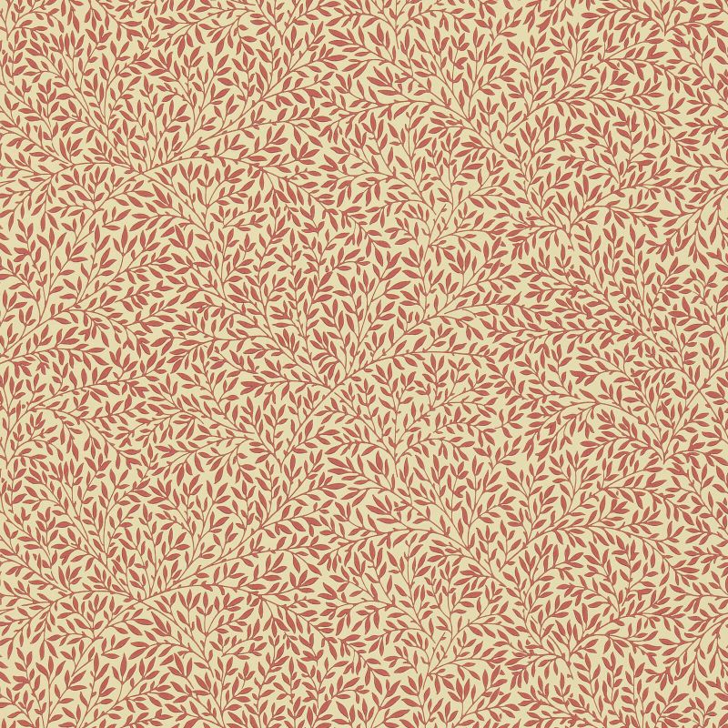Morris & Co Standen Wallpaper - Beige/Brick Red Sample