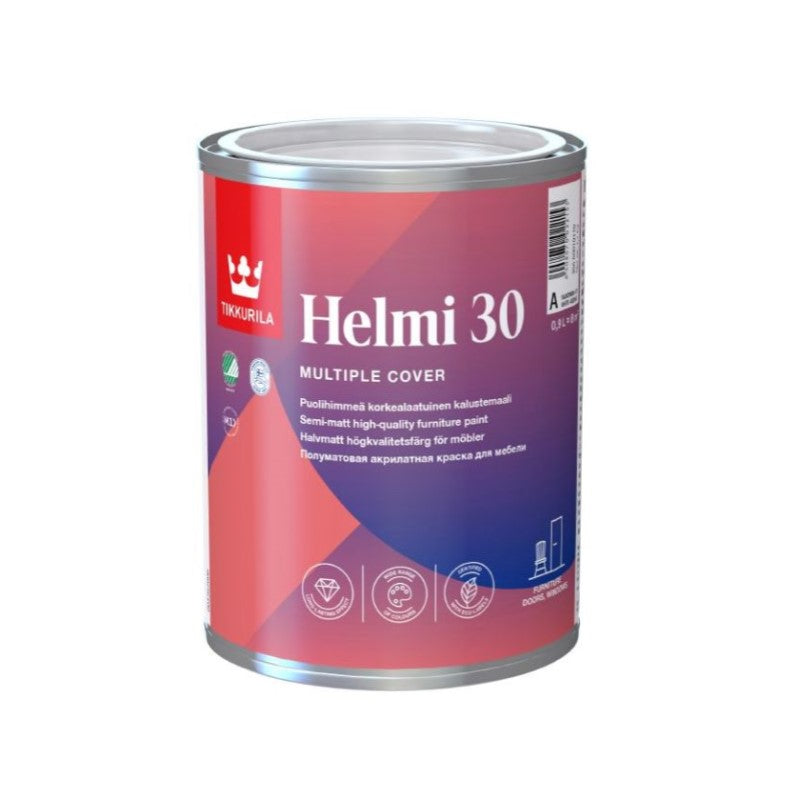 Tikkurila Helmi 30 Water-Based Satin for Woodwork - Colour Match