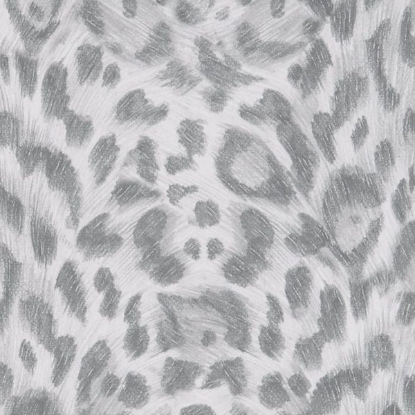 Clarke & Clarke Felis Wallpaper- Silver Sample