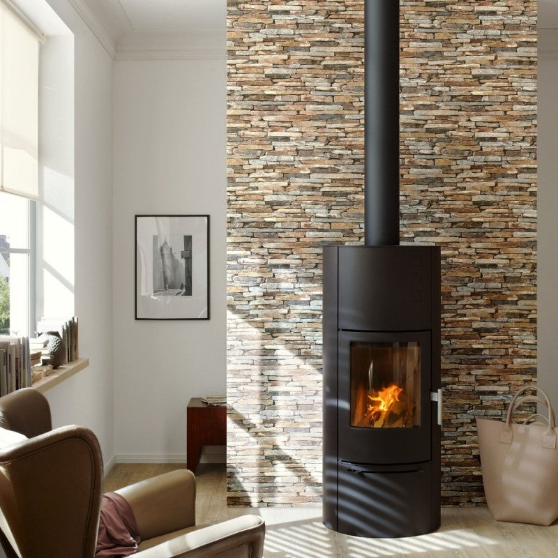 Wood and Slate Natural Slate Wallpaper