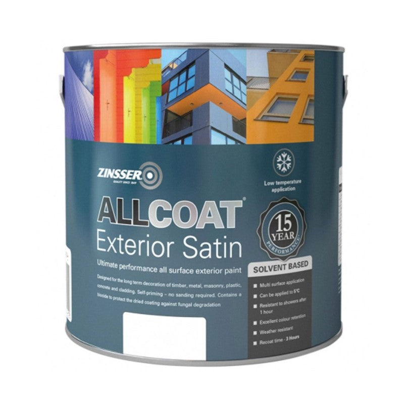 Zinsser Allcoat Exterior (Solvent-Based) Satin - White/Black