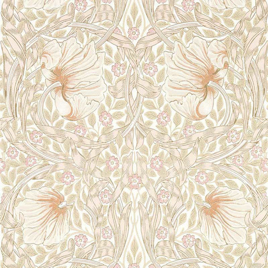 Morris & Co Pimpernel Wallpaper - Cochineal Pink Sample