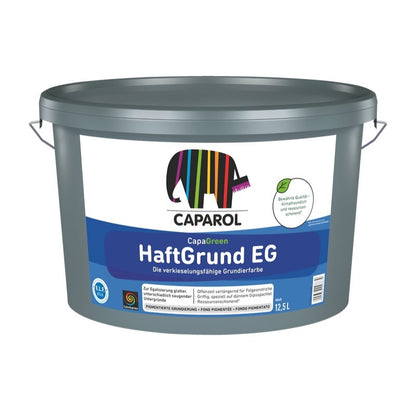 Caparol HaftGrund EG paint container on a white background