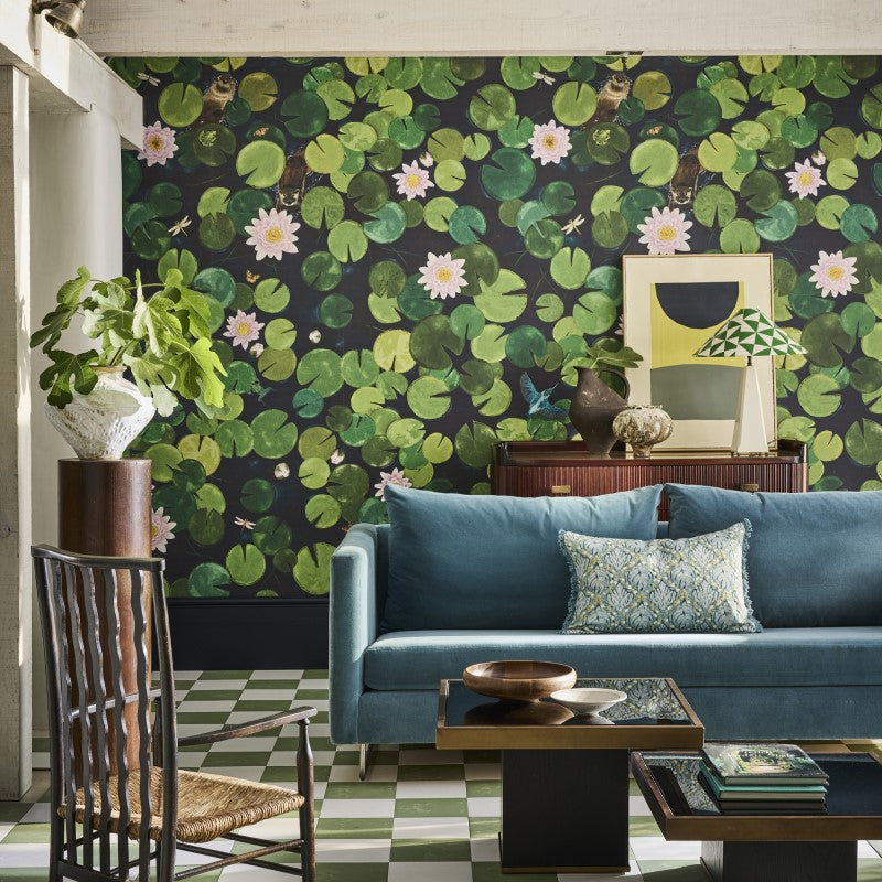 Little Greene Lily Pads Mural Wallpaper