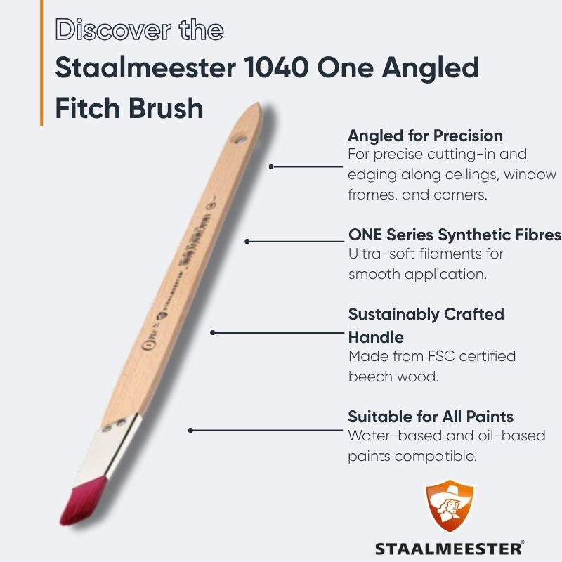 Staalmeester 1040 One Angled Fitch Brush