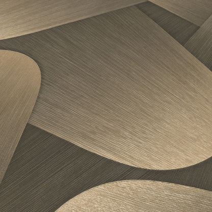Allure Vinyl Geometric Wallpaper Dark Gold