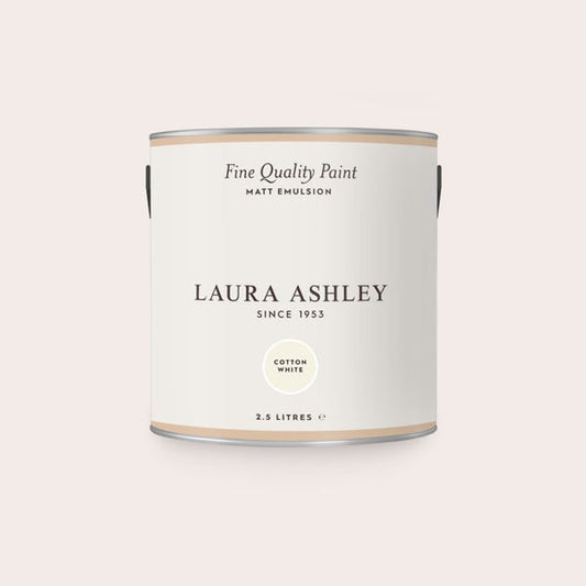 Laura Ashley Matt Emulsion Oops Tin - Cotton White - 5L