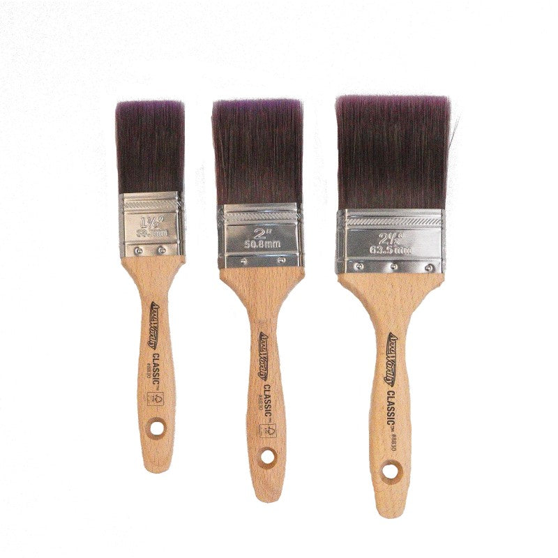 Classic Flat Beaver Tail Short Handle Brush