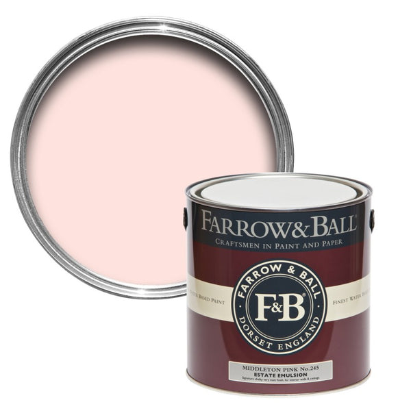 Farrow & Ball Estate Emulsion Oops Tin - Middleton Pink 2.5L