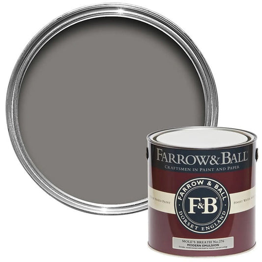 Farrow & Ball Modern Emulsion Oops Tin - Moles's Breath - 5L