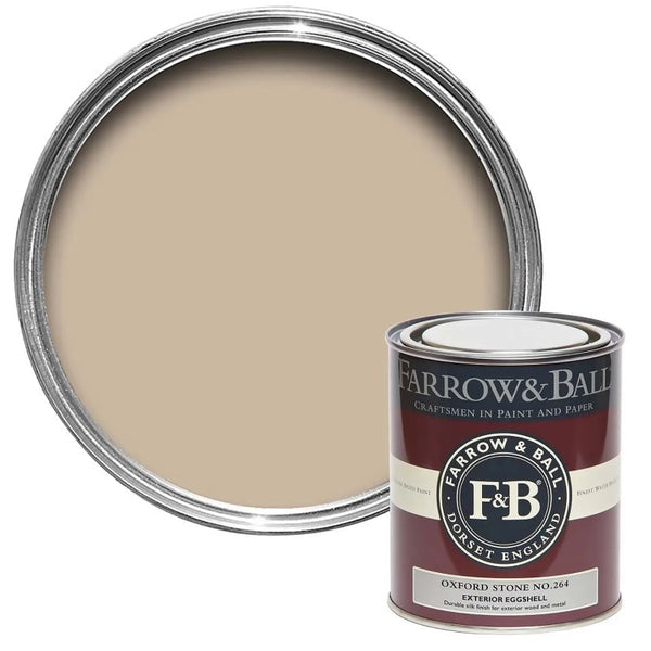 Farrow & Ball Exterior Eggshell Oops Tin - Oxford Stone 750ml