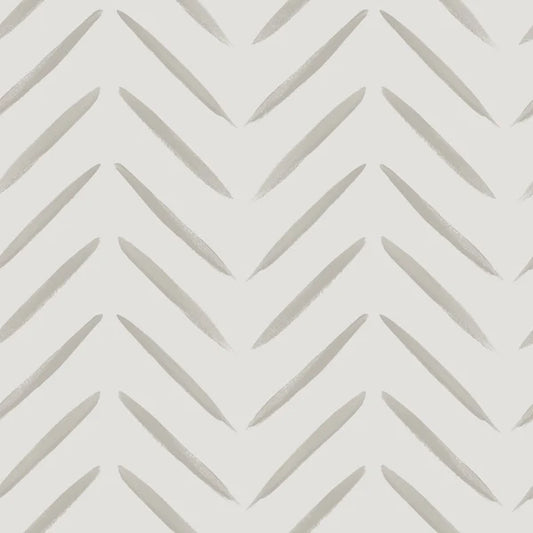 Chevron Brush Marks Wallpaper Taupe Sample