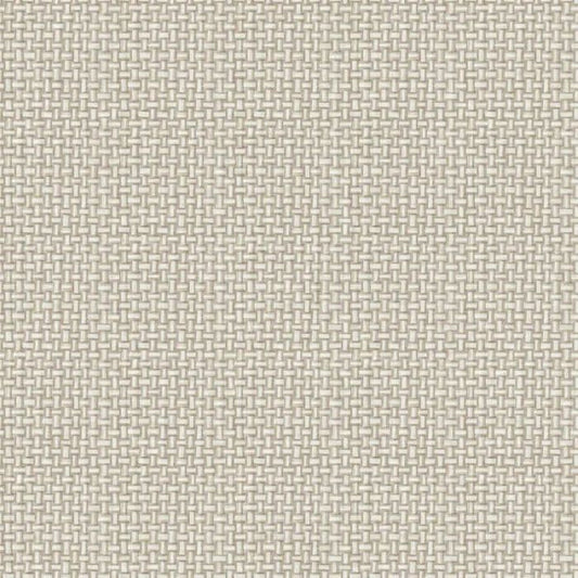 Basket Weave Cream Wallpaper Sample