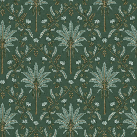 Palm Trellis Wallpaper Green Sample