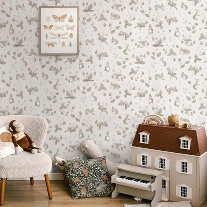 Bunnies & Berries Wallpaper