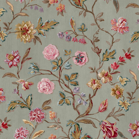 Laura Ashley Lingmell Trail Wallpaper Sample - Antique Green