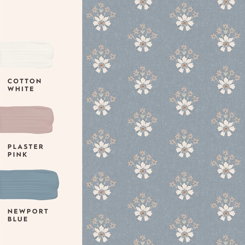 Laura Ashley Semington Floral Geo Wallpaper