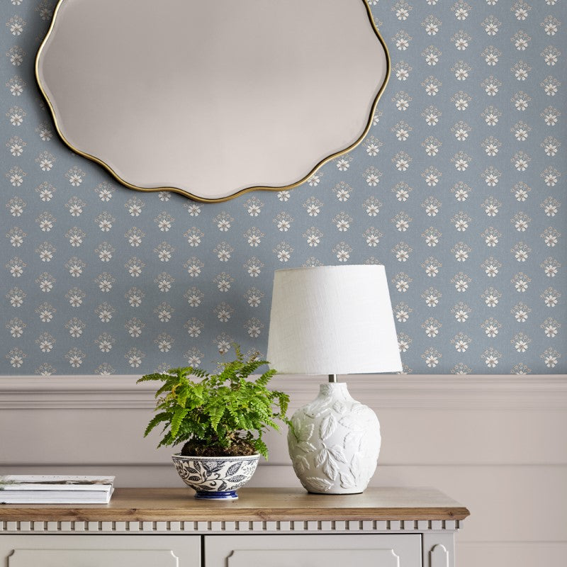 Laura Ashley Semington Floral Geo Wallpaper