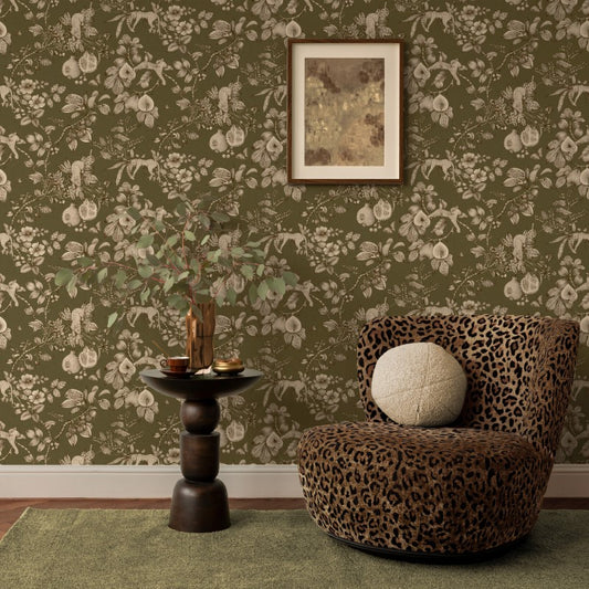 Leopard Orchard Wallpaper