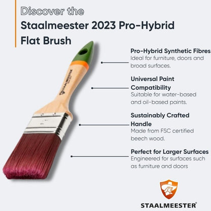 Staalmeester 2023 Pro-Hybrid Flat Brush