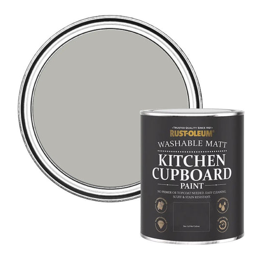 Rust Oleum Matt Kitchen Cupboard Paint - Grey Tree - 750ml
