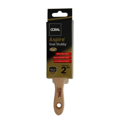 Coral Aspire Oval Stubby Angled 2" Brush