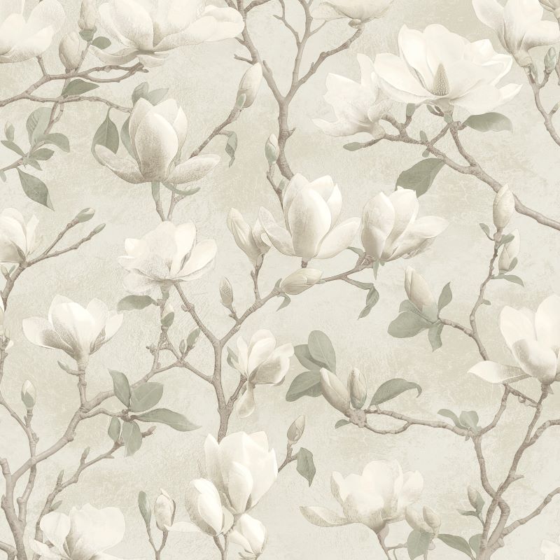 Magnolia Shimmer Wallpaper Dove Sample