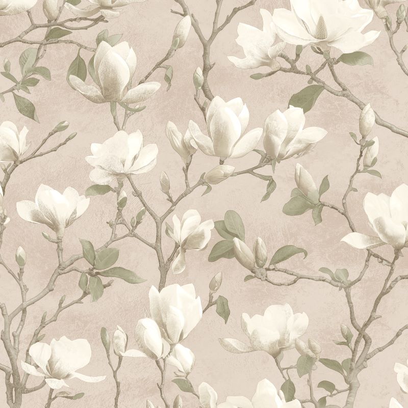 Magnolia Shimmer Wallpaper Pink Sample