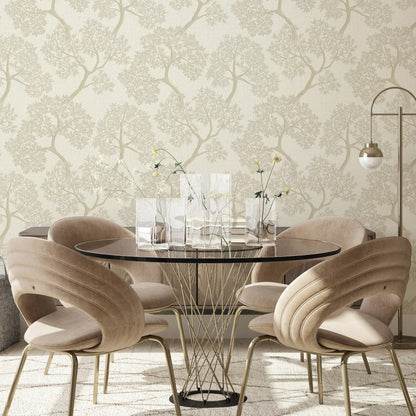 Giovanni Tree Metallic Wallpaper