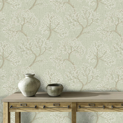 Giovanni Tree Metallic Wallpaper