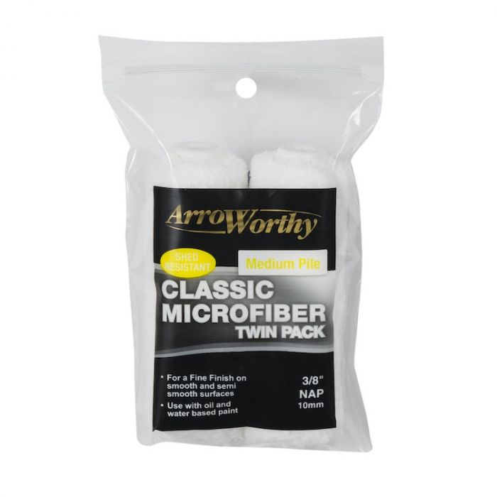 Arroworthy Classic Microfiber 4" Mini Roller Sleeve - Twin Pack