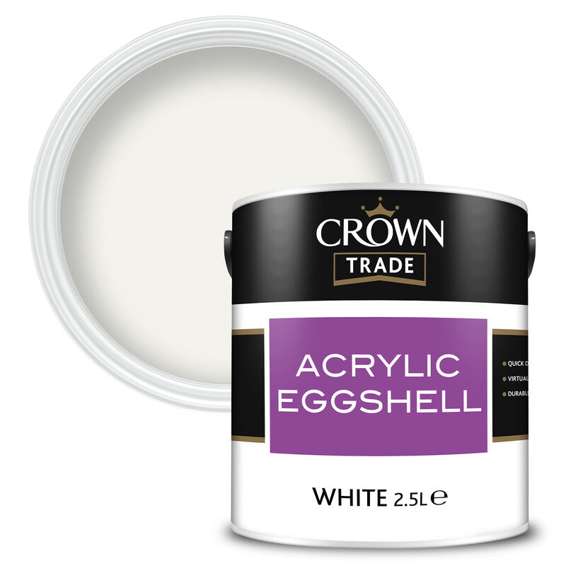 Crown Trade Acrylic Eggshell - White