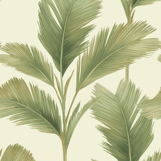 Kailani Palm Leaf Wallpaper Sage/ Cream Sample