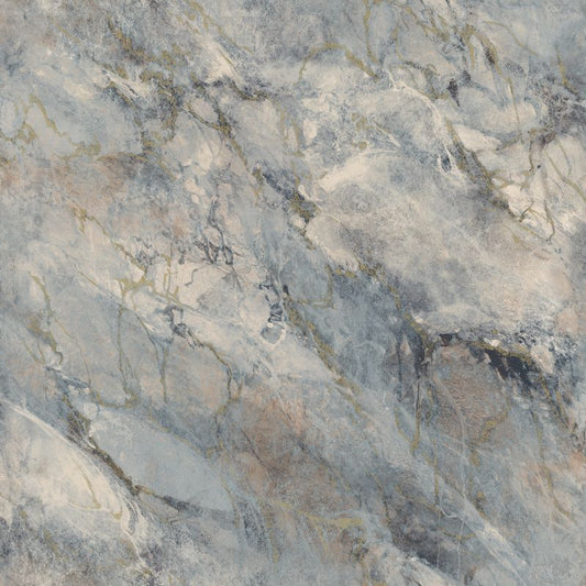 Luxury Marble Effect Wallpaper Blue Sample