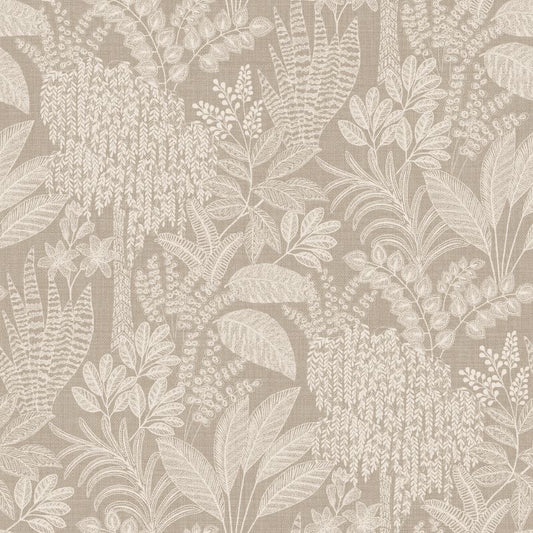 Oasis Wallpaper Taupe Sample