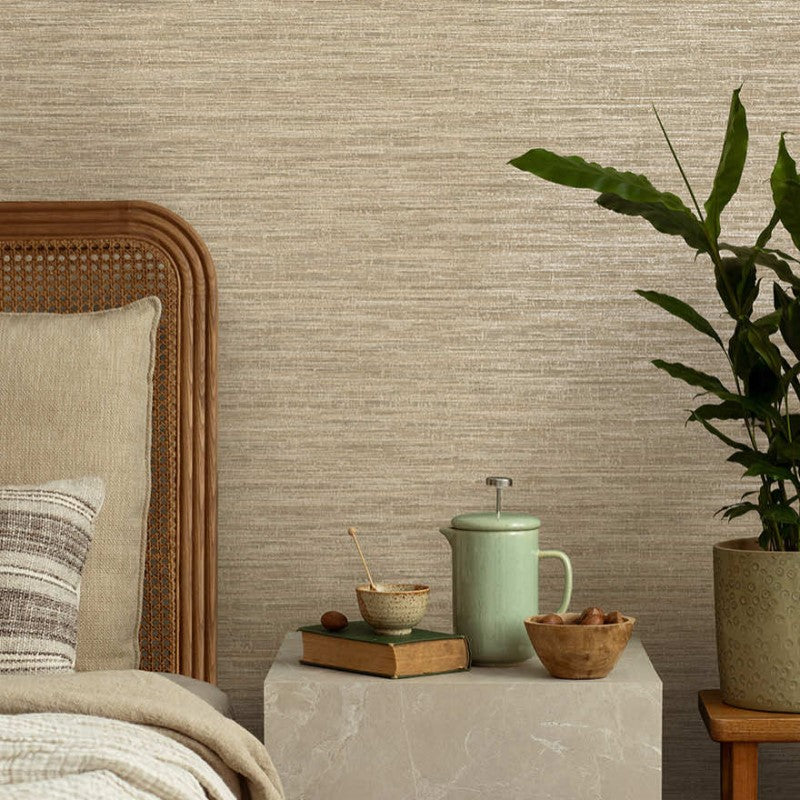 Rete Metallic Textured Wallpaper