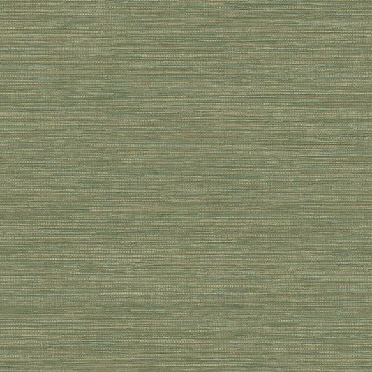 Grasscloth Textured Wallpaper Green Sample