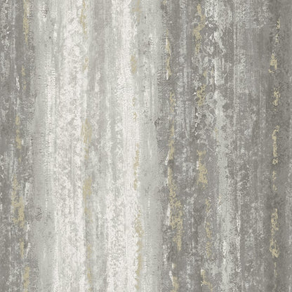 Distressed Stripe Metallic Wallpaper