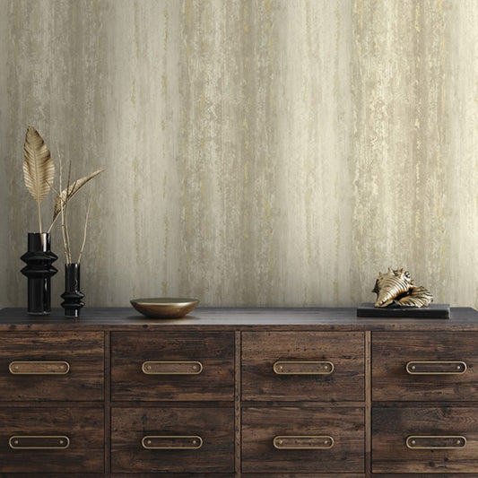 Distressed Stripe Metallic Wallpaper