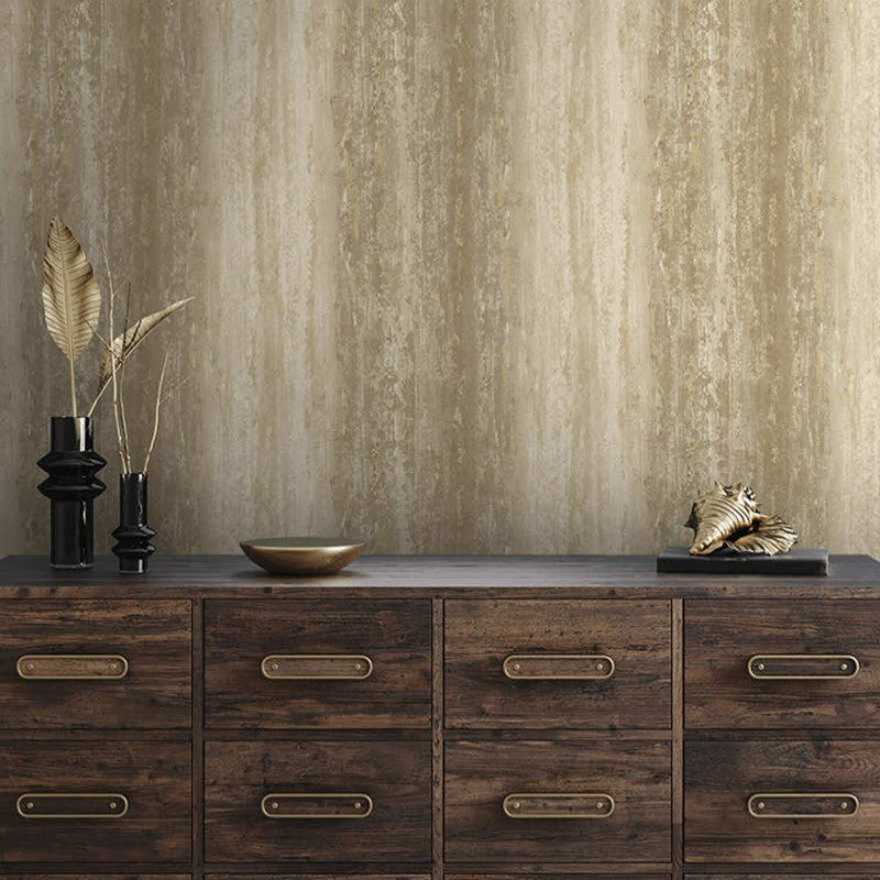 Distressed Stripe Metallic Wallpaper